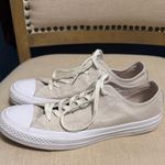 Converse Women’s Casual Leather Shimmery Beige Lace Photo 7