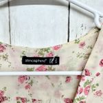 Atmosphere Blouse Women Size 8 Floral V-Neck Button Front 3/4 Sleeve Tie Front Photo 1