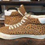 Madewell  Sidewalk Spot Dot Genuine Calf Hair High Top Sneakers Shoes 8.5 Photo 5