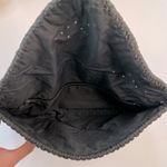 Vintage Black Crochet Clutch Purse Bag Inside Zipper and Button Closure Boho Photo 4