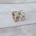 Vintage Clip On Earrings Silver Tone Hoops Photo 3