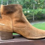 UGG  Women's Bandara Suede Ankle Brown Zip Block Heel Boots/Bootie/Shoes|Size:9.5 Photo 4