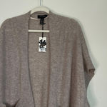 Halogen Nordstrom 100% Cashmere Oatmeal Open Short Sleeve Cardigan Photo 10