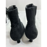 Womans Life Stride Jaguar Ankle Boots 8 M Black Side Zip Square Toe Heel Photo 4