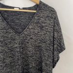 Gap Womens Heathered V-Neck Short Sleeve Top Medium summery navy blue casual Photo 1