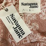 NWT Savanna Jane One Shoulder Burnt Orange Paisley Flowy Boho Chic Shirt Small Brown Photo 1