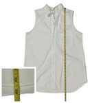 Frank & Eileen Finley Sleeveless Layering Button-Up Shirt - White - Small Photo 5