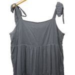 Madewell Tiered Maxi Dress sz XL Blue N3944 Babydoll Tie Strap SquareNeck Cotton Photo 2