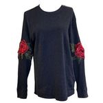Furst of a Kind Thermal with Rose Aplique on Sleeves in Size Large Photo 0