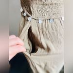 Earthbound Trading Co halter neck, gathered waist, harem leg jumpsuit, olive S Photo 6