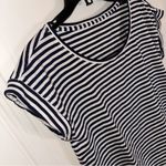 Garnet Hill Weekender Cropped Boxy Striped Short Sleeve T Shirt XS Photo 3