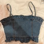 superdown Revolve Denim Ruffle Top Photo 0