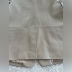 BCBGMAXAZRIA NWT  Latte Tan Faux Vegan Leather Oversized Fit Minimalist Blazer L Photo 11