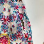 Johnny Was $458 NWOT  Embroidered Irregular Asymmetry Floral Midi Shirt Dress S Photo 12