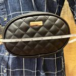 Steve Madden Black Quilted Belt Bag with Gold Hardware Photo 5