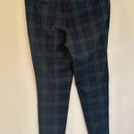 J.Crew Women's Plaid Maddie Pants sz 8 Green Blue Plaid Pants Photo 4
