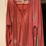 Free People Red Flowy Tunic Photo 0