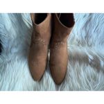 No Boundaries No Bo size 8 Caramel Brown Suede Women's Ankle Boots with Studded Detail Photo 1