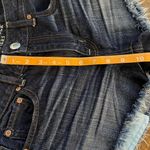 American Eagle High Rise Dark Wash Festival Denim Short Raw Hem size 0 Photo 7