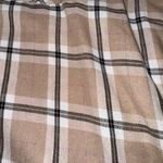 New Look  Tan and White Plaid Button-Down Shirt Photo 3