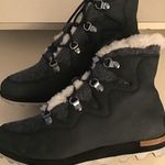 Sorel  women charcoal gray black leather platform wedge boots Size 7.5 Photo 11