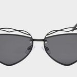 Betsey Johnson Heart Shaped Sunglasses, Black Photo 2