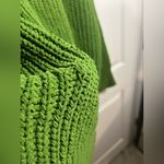 Aerie Sage Green Soft Velour Textured Knit Turtleneck Sweater - Size Medium Photo 8