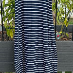 UNTUCKit Women’s Cozette Navy & White Striped Cotton Maxi Tank Dress Size S Blue Photo 0