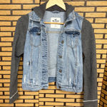 Hollister Denim Sweatshirt Jacket Size Small Photo 0