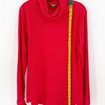 Eddie Bauer Red Waffle Knit High Neck Pullover Thermal Top Women's Size Large Photo 5