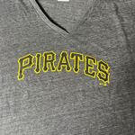 Fanatics Pittsburg Pirates‎ Baseball T-Shirt Womens L Gray  V Neck MLB NEW Photo 3