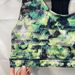 Everlast women's green geometric mesh racerback sports bra athletic activewear L Photo 1
