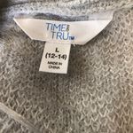Time & Tru Womens Cardigan Size Large 12-14 Eyelash Knit Silver Grey New Photo 6