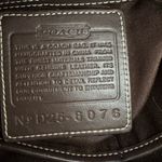 Coach Vintage Duffle Signature Jacquard Leather Canvas Brown Tan Hobo Bag Purse Photo 15