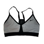 Nike  XS Dri-Fit Indy Light Support Sports Bra Gray Black Swoosh Logo Women’s Photo 1
