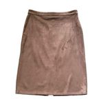 Forever 21  Milk Chocolate Brown Faux Suede Pencil Skirt Back Slit Sz M Photo 1