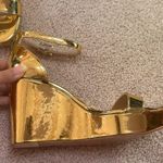 mix no. 6  Shiny Gold Wedge Heels Photo 1