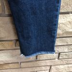 Democracy Ab Solution Straight Leg Jeans Dark Wash raw hem Rainbow thread 6 Photo 5