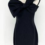 Marchesa Notte Deconstructed Bow Mini Dress 2 Black Photo 0