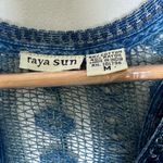 Raya Sun  Women’s Vintage Y2K Blue Crochet  Embroidered boho dress size M Photo 3