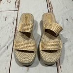 Liliana NWOT  SENSA DOUBLE STRAP RAFFIA WEDGE SANDAL Photo 7