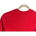 Reformation  Jeans Tam Knit Dress Size‎ Small Red Long Sleeve Henley Mini Photo 6