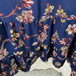 Emma & Michele  Women's 3X Blue Floral Long Sleeve Button Down Tiered‎ Dress New Photo 6