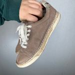 Dolce Vita Espadrille Sneakers Leather Snakeskin Accent Lace Up Womens Size 7.5 Tan Photo 4