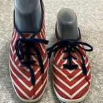 Kate Spade  Keds Lace-up Canvas‎ Sneaker Red White Stripes Size 9 Photo 0