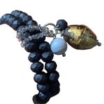 Chico's Set of Two Matt Black Beaded Stretch Bracelets Retired Photo 1