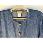 Coldwater Creek VTG Denim Blouse Large Minimalist Prairie Western Cowgirl Photo 1