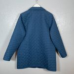 Lands' End Women XLT Tall Blue Quilted Reversible Barn Coat Snap Pocket Primaloft Photo 4