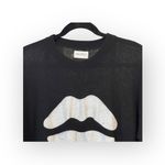 Lauren Moshi ᨎ Ladona X White Mouth Lightweight Knit Cashmere Sweater ᨎ Black S Photo 6