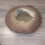 Nine & Co. Nine West Tan Wide-Brimmed Hat with Black Beads Floppy Straw Photo 5